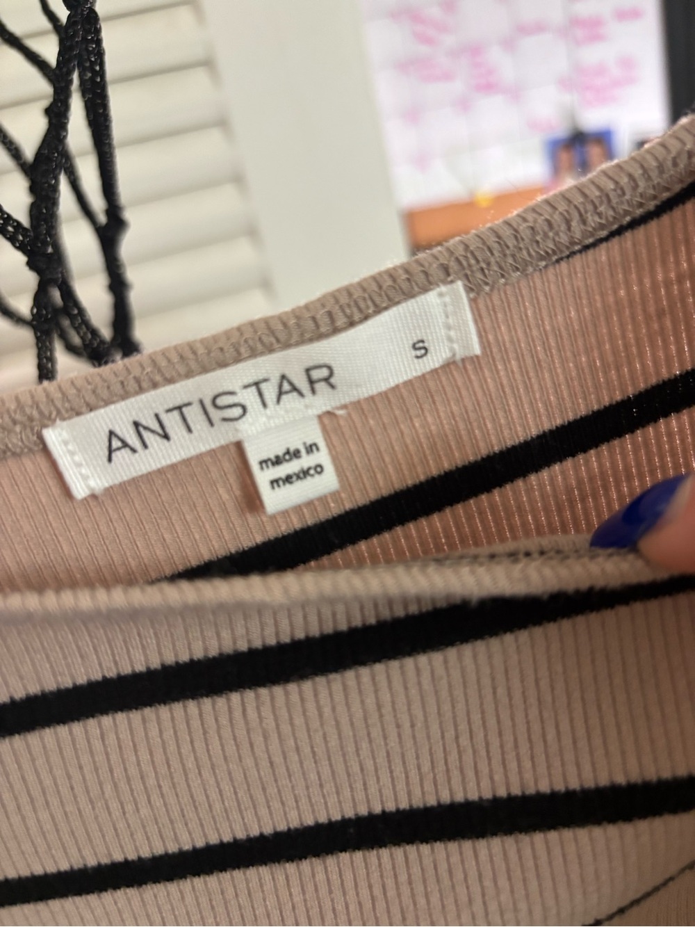 T.J.Maxx Beige and Black Striped Short Sleeve Midi Dress - Picture 3 of 4